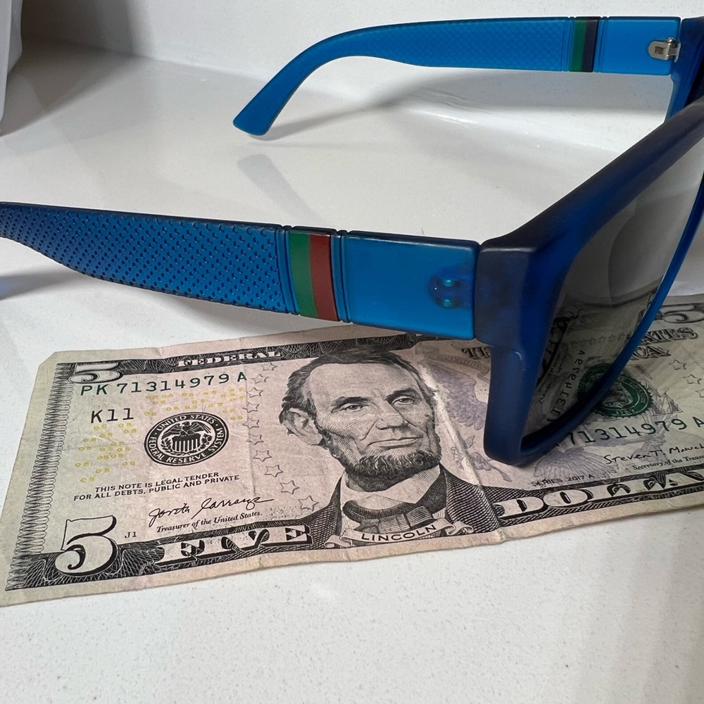 Blue Sunglasses with Dark Lenses